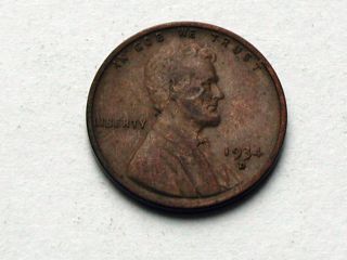 Usa 1934 D One Cent (1¢) Lincoln Wheat Penny Coin photo