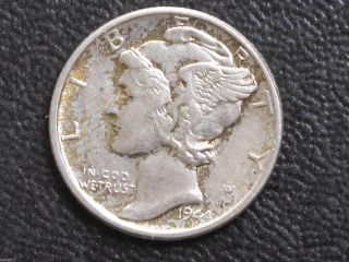 1944 - P Mercury Dime 90% Silver U.  S.  Coin D7277 photo