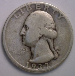 1932 D Washington Silver Quarter Dollar 25 Cent Us Type Coin Vg photo