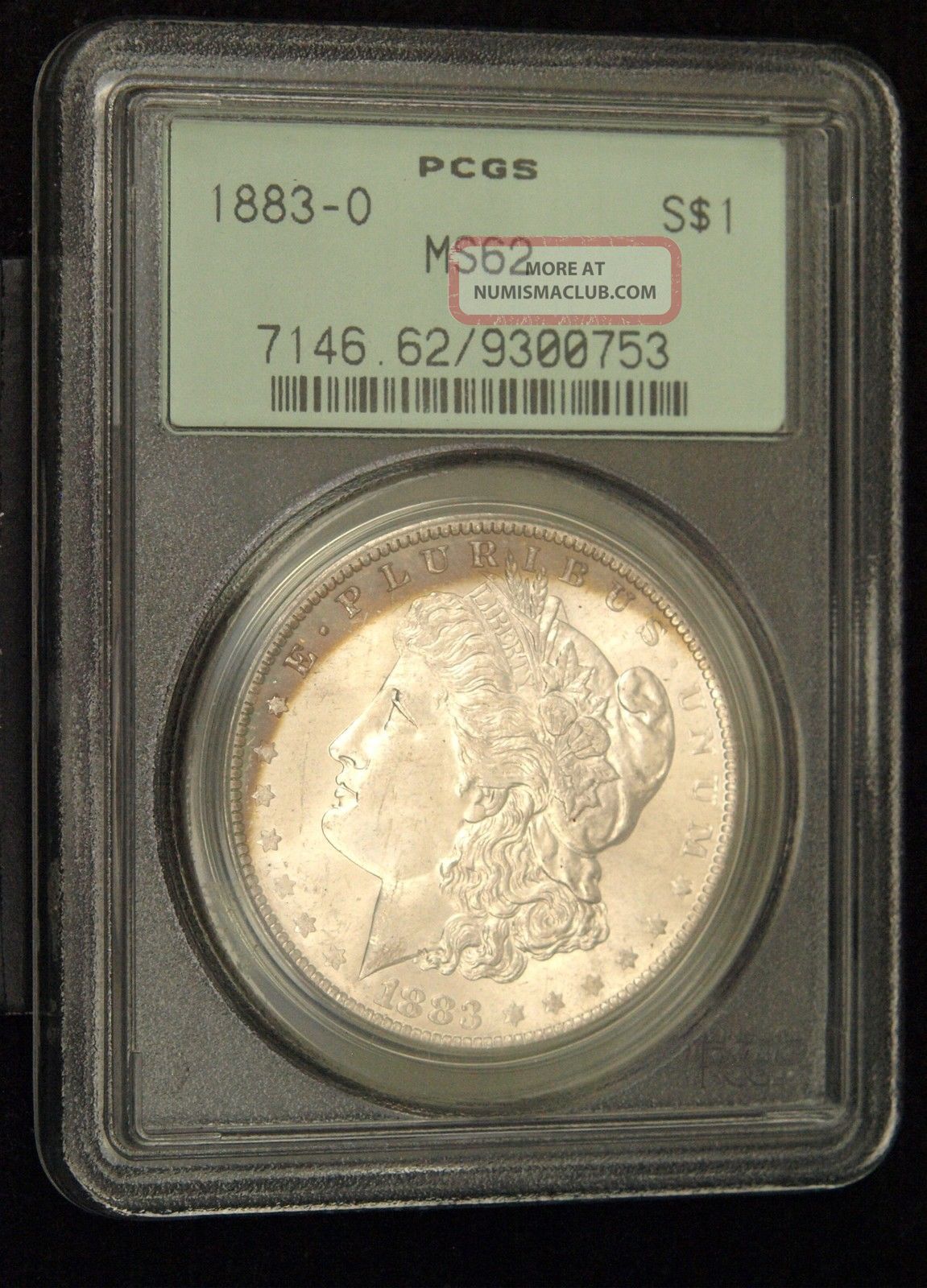 1883 - O Morgan Silver Dollar Pcgs Ms 62 (c0730)