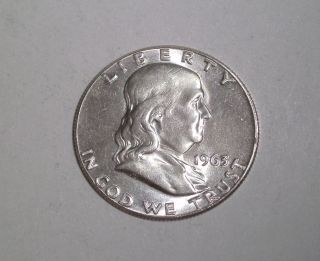1963 Franklin Half Dollar,  Silver photo