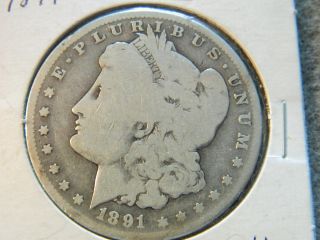 1891 - Cc $1 Morgan Silver Dollar photo