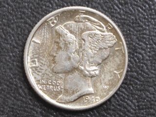 1940 - P Mercury Dime 90% Silver U.  S.  Coin D7305 photo