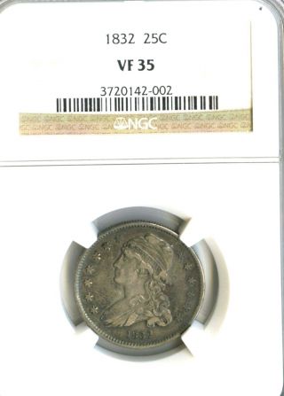 1832 25c Capped Bust Quarter Ngc Vf35 photo