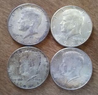 1964 90% Silver Kennedy Half Dollars photo