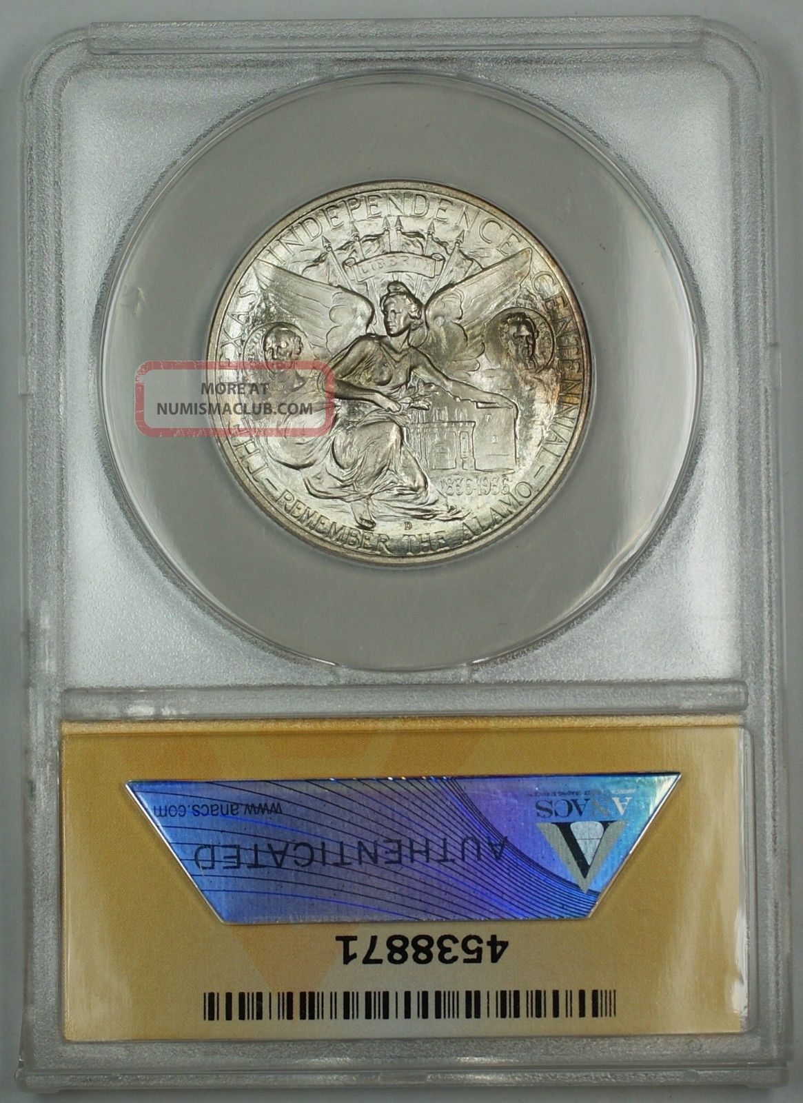 1937 - D Texas Silver 50c Commemorative Half Dollar Coin Anacs Ms - 65