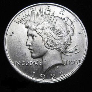 1922 Peace Dollar - Us P$1 - 90% Silver.  ;) photo