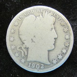 1902 - O Silver Barber Half Dollar photo