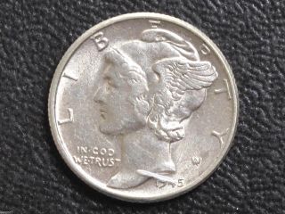 1945 - P Mercury Dime 90% Silver U.  S.  Coin D7320 photo