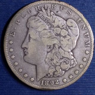 Morgan Silver Dollar,  1892 - Cc photo
