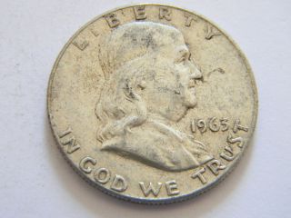 1963d Franklin Silver Half Dollar photo