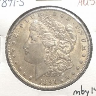 1891 S - Morgan Silver Dollar - Au+++ Mby146 photo