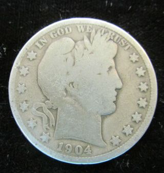 1904 Silver Barber Half Dollar photo