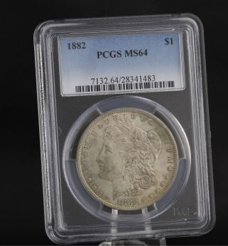 1882 Pcgs Ms64 Morgan Dollar - Graded Silver Investment Certified Coin $1 photo