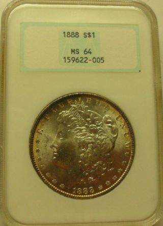 1888 Morgan Dollar Ngc Ms 64 photo