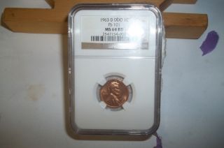 1963 - D 1c Ddo Rd Lincoln Cent Fs - 101 M.  S.  64 (red) By Ngc photo