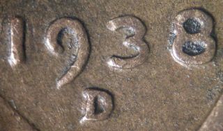 1938d Rpm 2/ddr 3 In F+ A Example Of A Doubled Die + Rpm On The Same Coin photo
