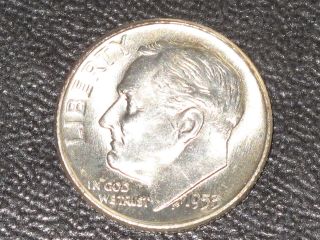 1953 - D Roosevelt Dime 90% Silver Brilliant Uncirculated U.  S.  Coin D4047 photo