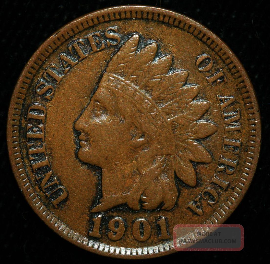 1901 Indian Head Cent Coin