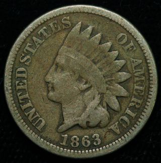 1863 Indian Head Cent Old Cent Coin photo