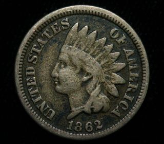 1862 Indian Head Cent Coin photo