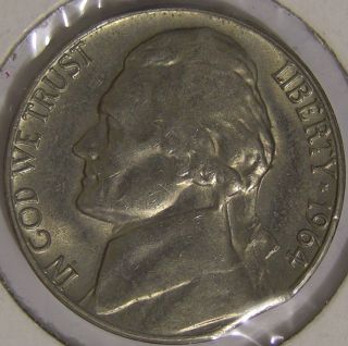 1964 D Jefferson Nickel,  (clipped Planchet) Error Coin,  Ae 981 photo
