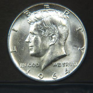 1964 Kennedy Half Dollar Bu (a13272) photo
