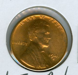 1941 - S Lincoln Cent Red Top Grade State. photo