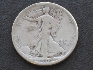 1918 - S Liberty Walking Half Dollar U.  S.  Coin A4753 photo