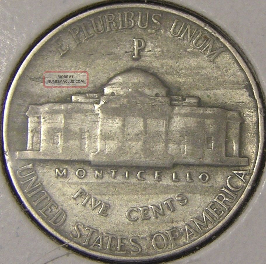 1945 P Silver War Nickel, (lamination) Error Coin, Ae 636