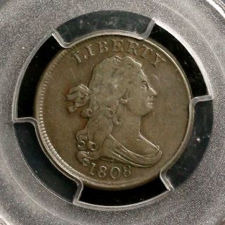 1808 C - 3 Pcgs Vf 35 Draped Bust Half Cent Coin 1/2c photo
