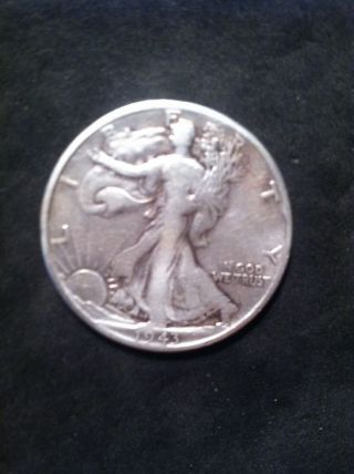 1943 - D 50c Walking Liberty Half Dollar - 90% Silver photo