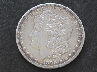 1890 - S Morgan Silver Dollar U.  S.  Coin C8449 photo
