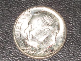 1954 - P Roosevelt Dime 90% Silver Brilliant Uncirculated U.  S.  Coin D4055 photo