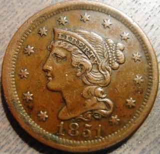 1851 Braided Hair Large Cent - Classic Color - 71 photo