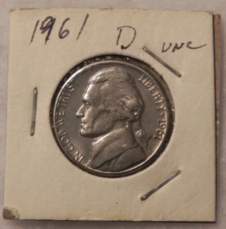 1961d Us Jefferson Nickel - - Uncirculated photo