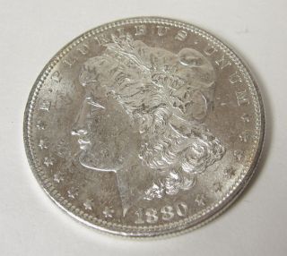 1881 S Morgan One Silver Dollar Unc San Francisco Usa 1 Coin Eagle photo