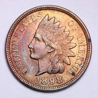 1898 Indian Head Cent Penny Choice Bu Shipping  photo