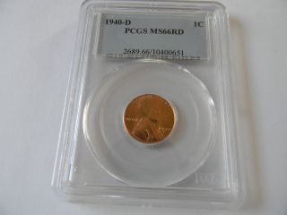 1940 D Wheat Penny Pcgs Ms66rd photo