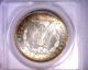 Ms62 Anacs Beautifully Toned 1887 Morgan Silver Dollar United States Coin Dollars photo 1