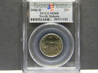 2006 - D North Dakota Quarter,  Graded Ms68,  Graded And Slabbed By Pcgs photo