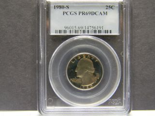 1980 - S Quarter,  Graded - Pr69 Dcam,  Graded And Slabbed By Pcgs photo