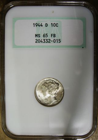 And 1944 D Mercury Head Dime Graded Ngc Ms65 Fb Gorgeous Coin photo