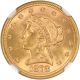 1878 Us Gold $2.  50 Liberty Head Quarter Eagle - Ngc Ms64 - Cac Verified Gold photo 2