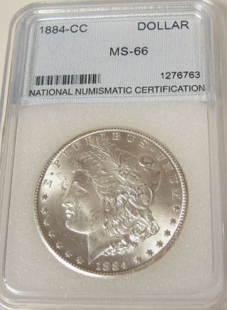 1884 Cc Morgan Silver Dollar Rarer Carson City Unc Nnc Case Usa Coin photo