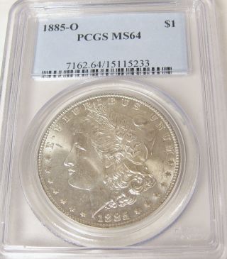 1885 O Morgan Silver Dollar Pcgs Ms 64 Orleans Unc Usa One Coin photo