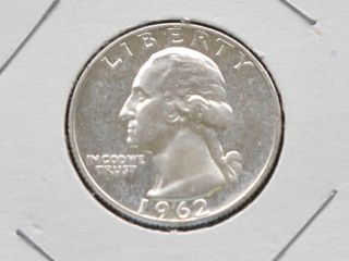 1962 - P Washington Quarter 90% Silver Proof U.  S.  Coin D1674 photo