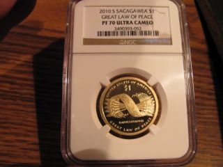 2010 - S Sacagawea Sac $1 (great Law Of Peace) Ngc Pr70 Ucam List=$70 photo