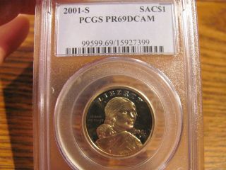 2001 - S Sacagawea Sac $1 Dollar Pcgs Pr69 Dcam List=$80 photo