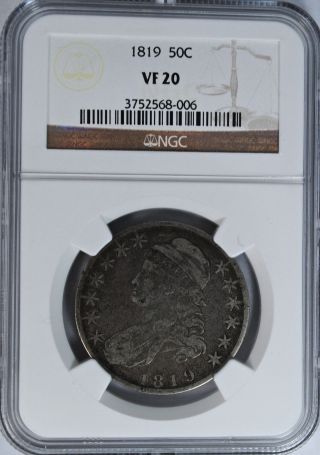 1819 Ngc Bust Half Dollar Vf20 50 Cent Certified photo